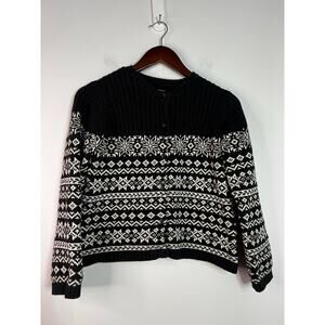 Lands End Button Up cardigan sweater size large ptp 19